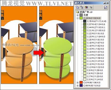 編輯CorelDRAW中的顏色樣式,PS教程,思緣教程網