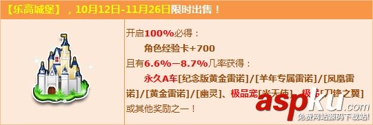 QQ飛車,樂高城堡上架