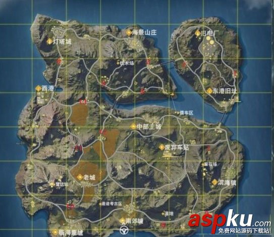 荒野行動,降落,降落點