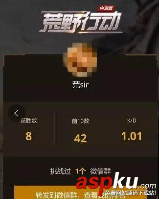 荒野行動,pc端,戰績
