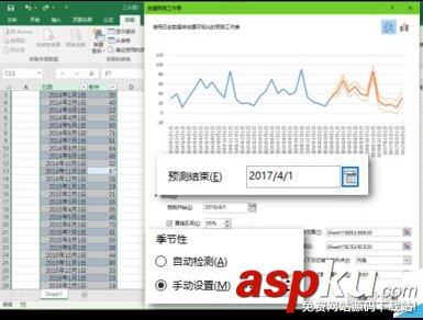 Excel2016的預測工作表forecast該怎么使用?