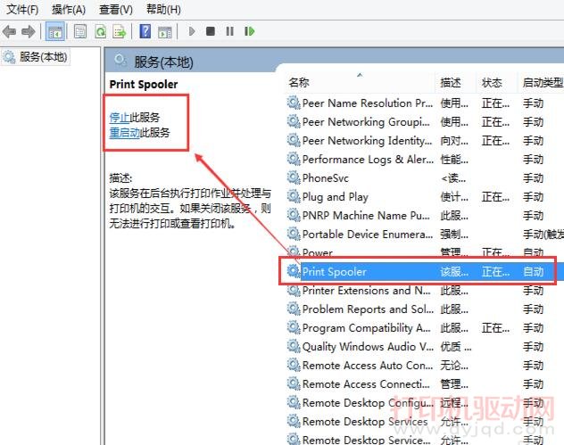 Print Spooler 服務