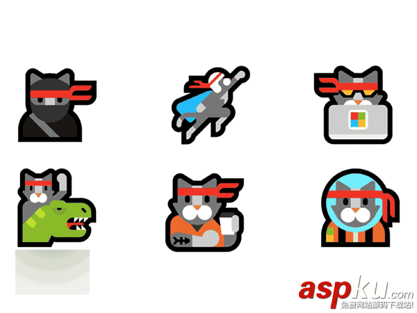 Emoji表情,Win10,忍者貓