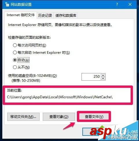 Win10,IE臨時文件夾