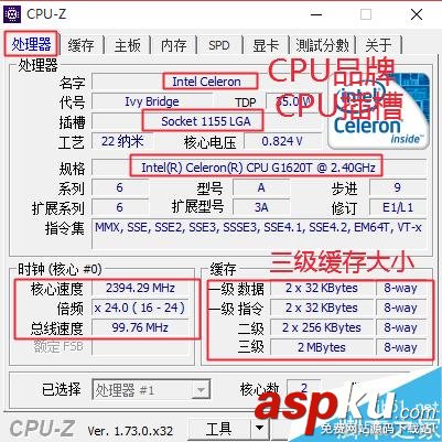 CPU型號,主頻,緩存,插槽,參數