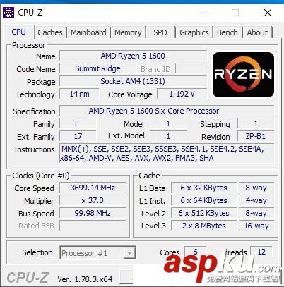 AMD,銳龍,Ryzen5-1600,測試成績,Ryzen5-1600基準測試