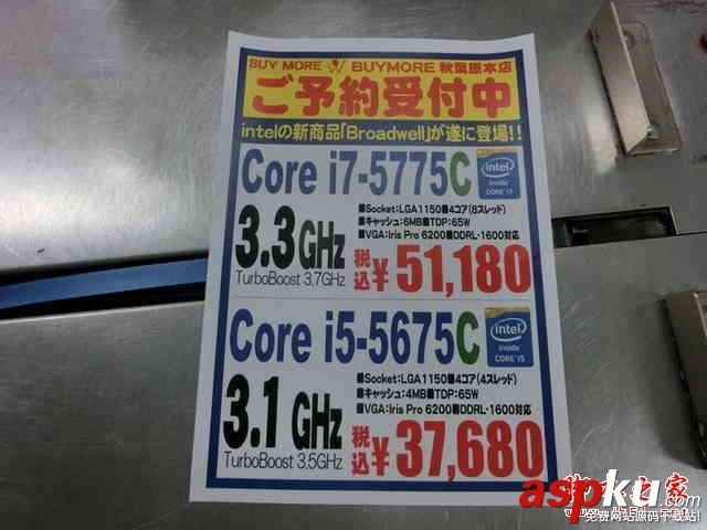 六月份新上市的CPU鋪貨開賣了