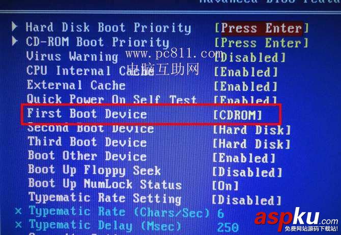 主板,BIOS,開機第一啟動項