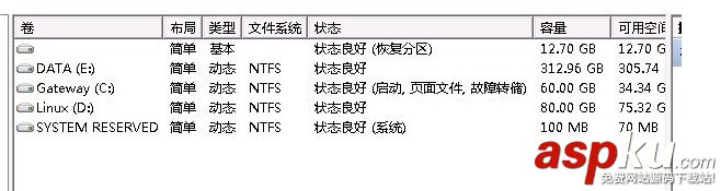 筆記本,分區,動態磁盤
