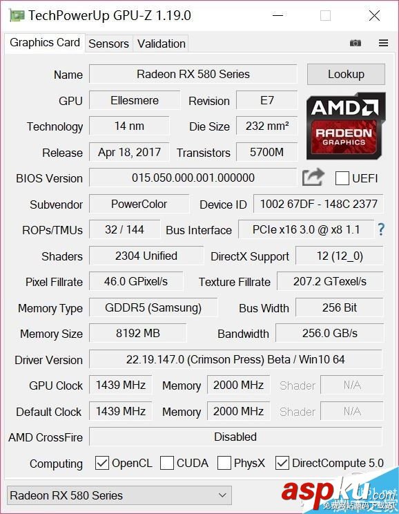 RX580,顯卡
