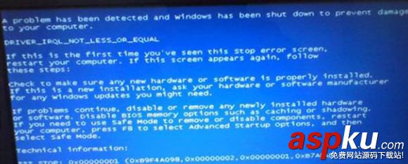 win7系統,藍屏,開機,0xa0000001