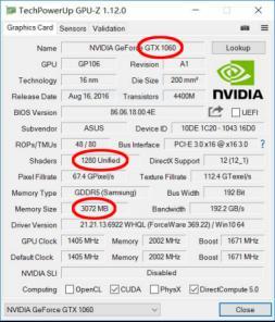 GTX1060,顯存