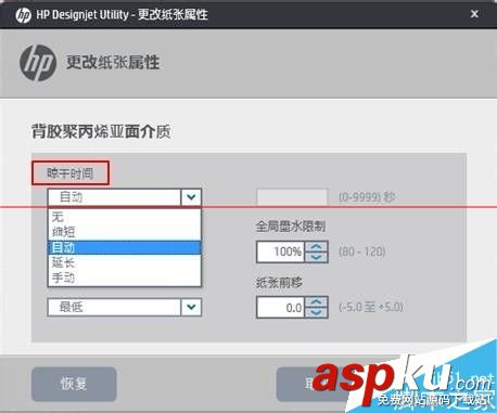 惠普D5800,紙張預設