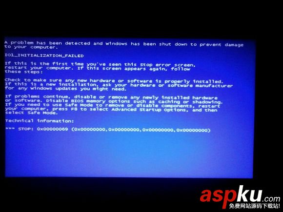 藍屏錯誤代碼,藍屏代碼0x00000069,win7藍屏錯誤代碼