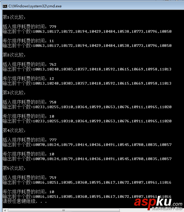 C#,直接插入排序,希爾排序,歸并排序