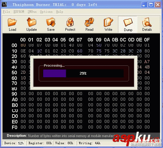 使用Thaiphoon更改DDR2內存條SPD信息