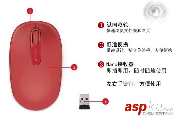 微軟無線便攜鼠標1850,微軟1850鼠標,微軟無線鼠標1850