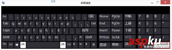 數字鍵盤,FN+F8,快捷鍵