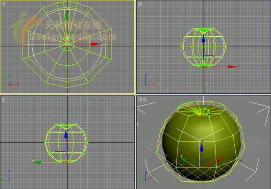 3ds MAX球體工具應用打造逼真蘋果