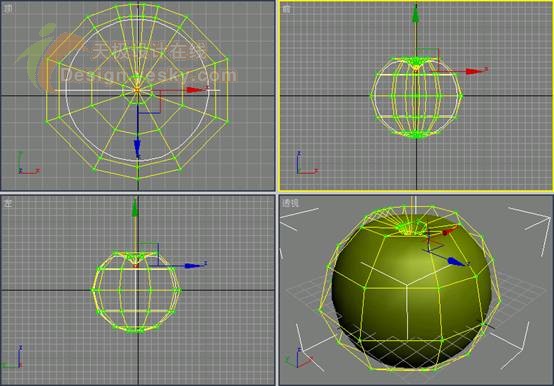 3ds MAX球體工具應用打造逼真蘋果