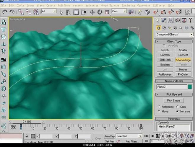 3ds Max等高線制作山路的簡單研究