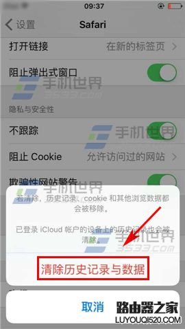 蘋果iPhone6S清除瀏覽器緩存方法