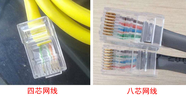 四芯網線和八芯網線