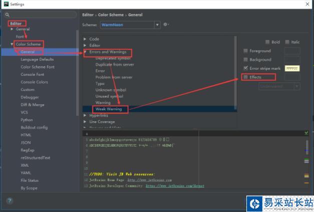 Pycharm 去除波浪線