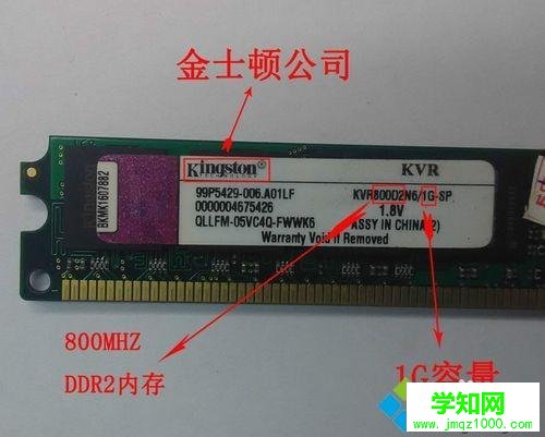 教你區分DDR1 DDR2 DDR3內存條的方法