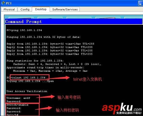 cisco,交換機,telnet