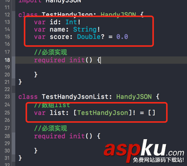 swift,json轉model,handyjson