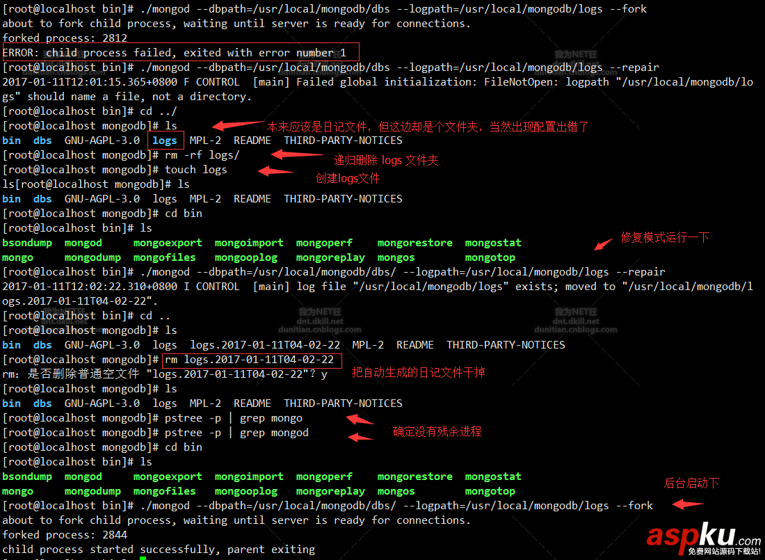 Mongodb常見錯誤