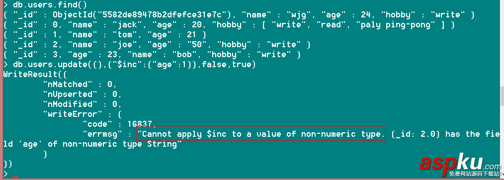 MongoDB,創建,更新,刪除