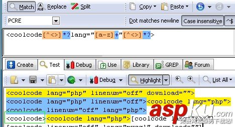 coolcode轉SyntaxHighlighter與Mysql正則表達式實現分析