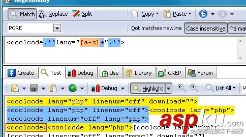 coolcode轉SyntaxHighlighter與Mysql正則表達式實現分析