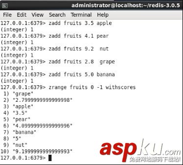 redis,有序集合類型,有序集合