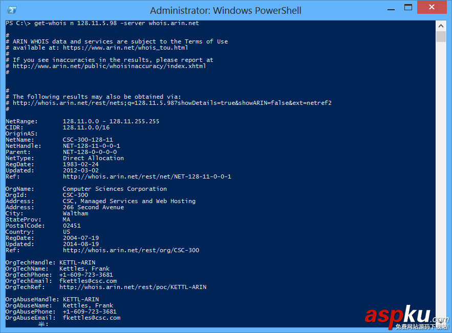 PowerShell,技巧,獲取,域名,whois