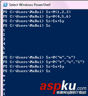 數組,哈希表,PowerShell