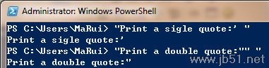 引號,轉義字符,PowerShell