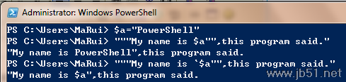 引號,轉義字符,PowerShell