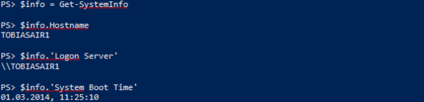 PowerShell,系統信息,函數