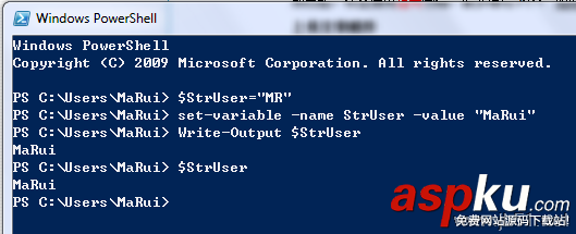 PowerShell,變量