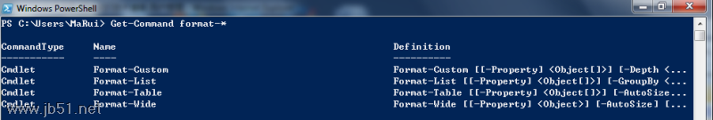 PowerShell,對象,格式,參數
