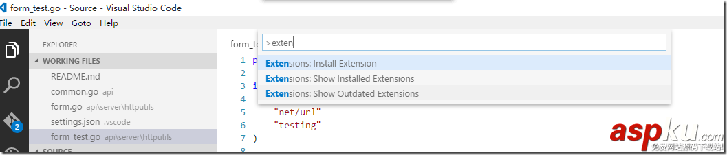 GO開發環境,VisualStudioCode