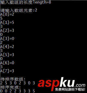 C++,計數排序