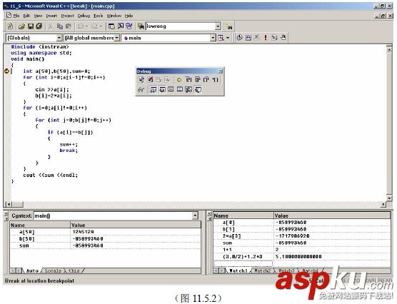 C++調試工具——Debug(設置和移除斷點)