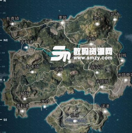 絕地求生國服絕地島地圖名稱一覽