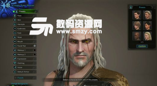怪物獵人世界杰洛特捏臉數據分享