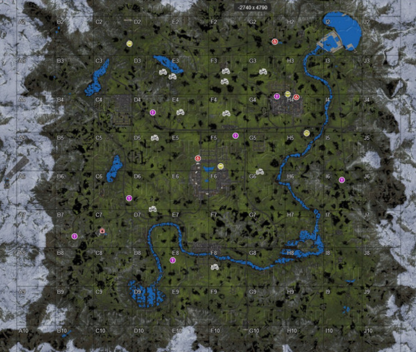 H1Z1中Z2地圖都有哪些點刷車