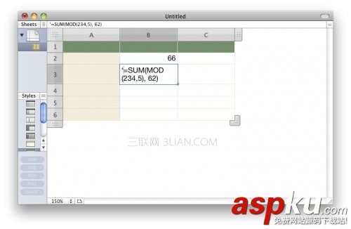 MAC,Numbers單元格,顯示公式